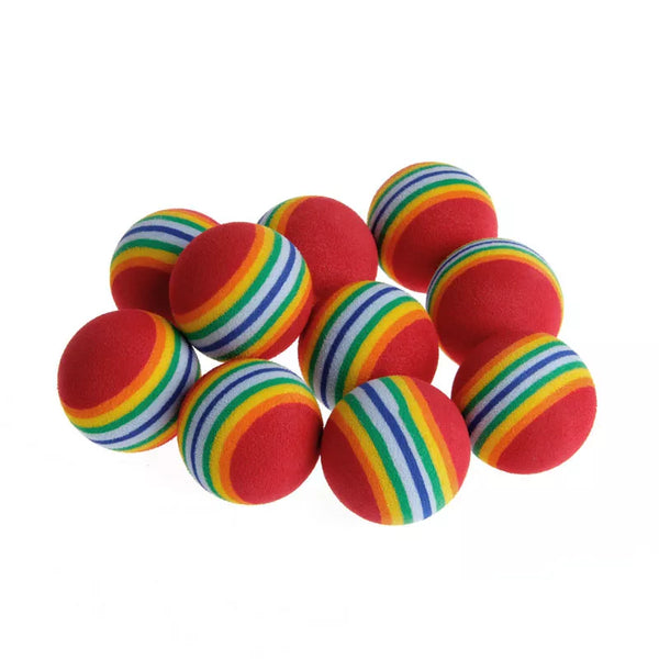 10Pcs Colorful Cat Toy Ball Interactive Cat Toys